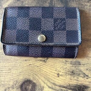 Louis Vuitton Brown Checkered Key & Card Holder